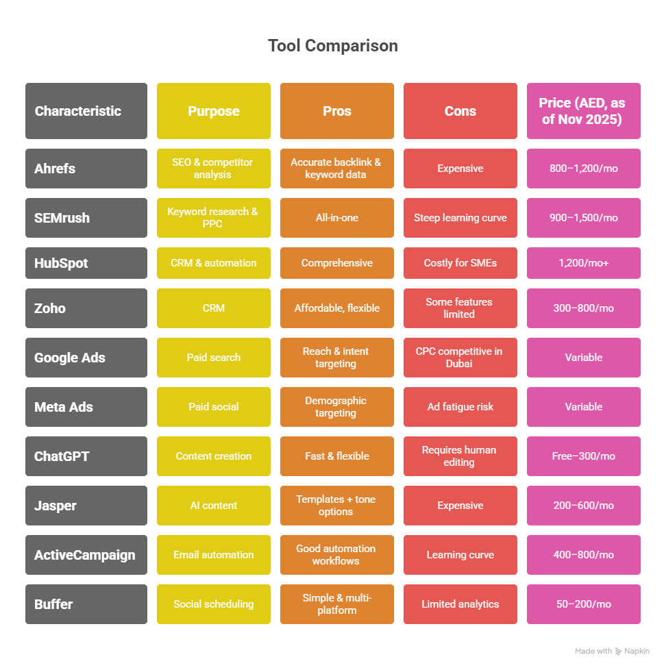 tools for digital marketing in UAE